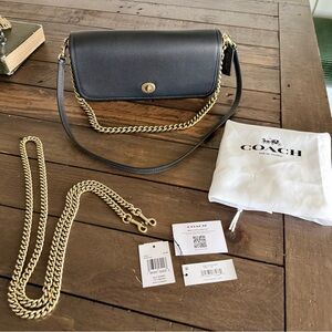 The Coach Originals Dinky 1974 Gold Chain Strap Shoulder Bag With Extra Strap